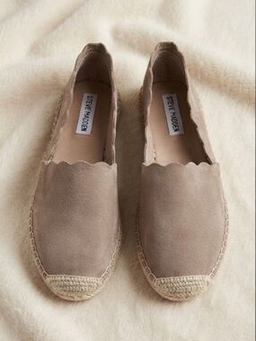 NEW  Leather Suede Espadrille Flat Comfort